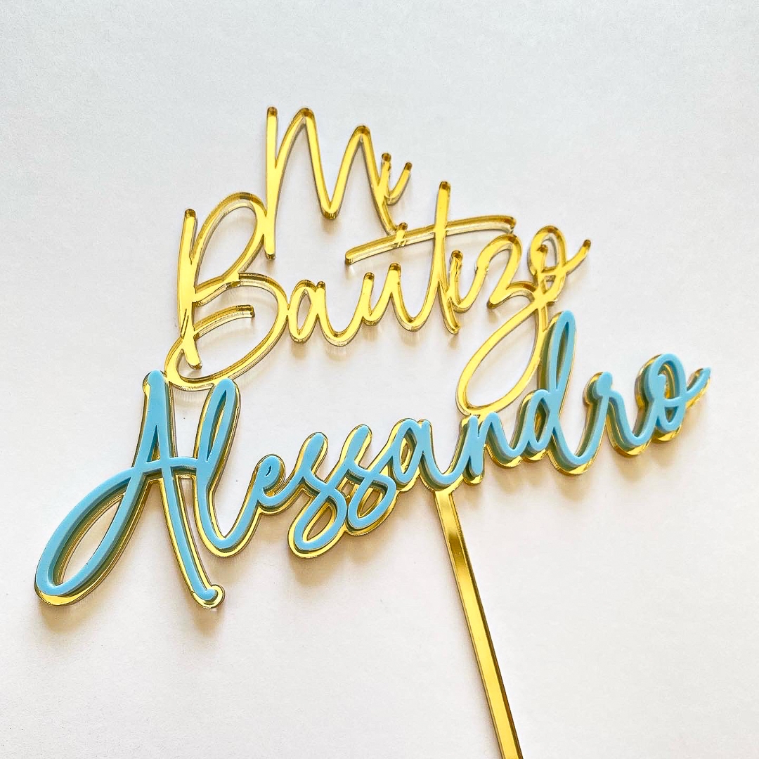 Mi Bautizo Nombre 2 Colores