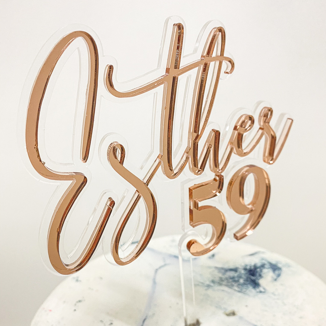 Topper Nombre Numero Flotante 2